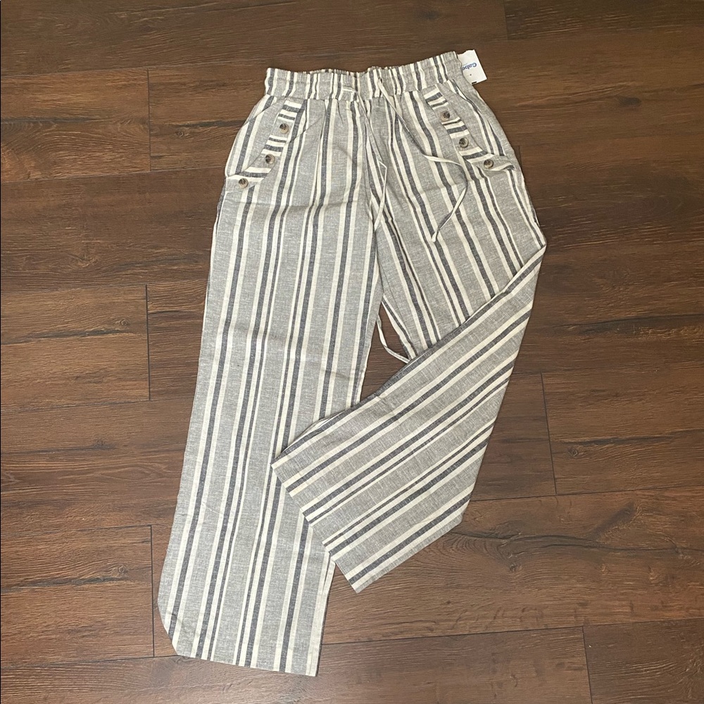 Striped Linen Pants